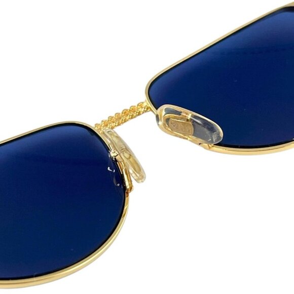 Tiffany & Co. Lunettes Vintage 23k Gold Plated Sunglasses Blue main image 4
